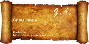 Grau Anna névjegykártya